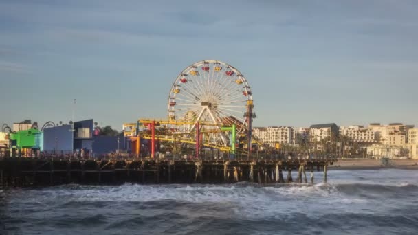 Santa Monica Pier Zeitraffer-Video — Stockvideo