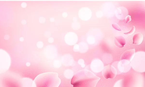 Πέταλα Από Ροζ Τριαντάφυλλο Spa Φόντο — Διανυσματικό Αρχείο