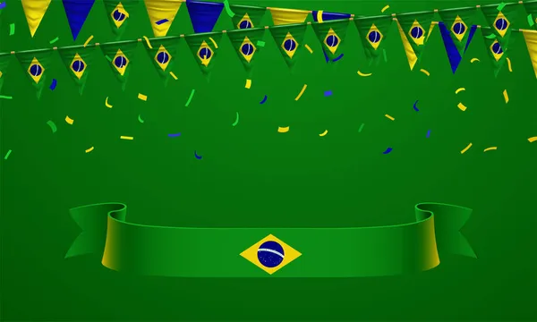 Brasil Plantilla Fondo Patriótico Con Espacio Vacío Para Texto — Vector de stock