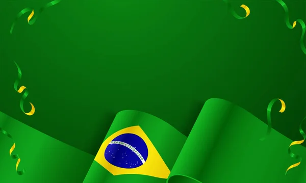 Abstrakter Hintergrund Mit Formen Den Farben Der Brasilianischen Flagge — Stockvektor