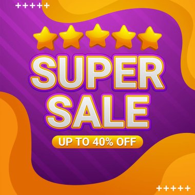 Satış afişi şablonu tasarımı. Vektör illüstrasyonu