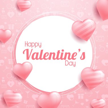 Mutlu Sevgililer Günü Tasarımı Romantik bir arkaplanda