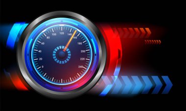 Futuristic car speedometer. vector illustration