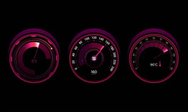 Futuristic Car Speedometer Gauge Dial — Vector de stock