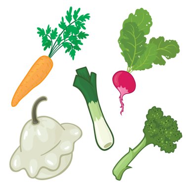 stilize vektör sebze.