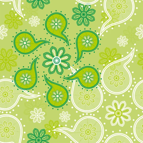 Paisley verde — Archivo Imágenes Vectoriales