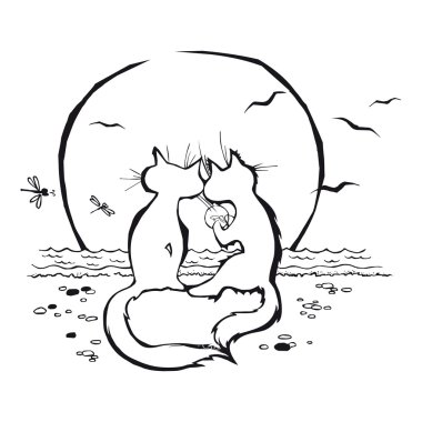 grafik karikatür 's kedi.
