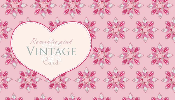 Carte d'invitation vintage abstraite avec fleurs stylisées . — Image vectorielle