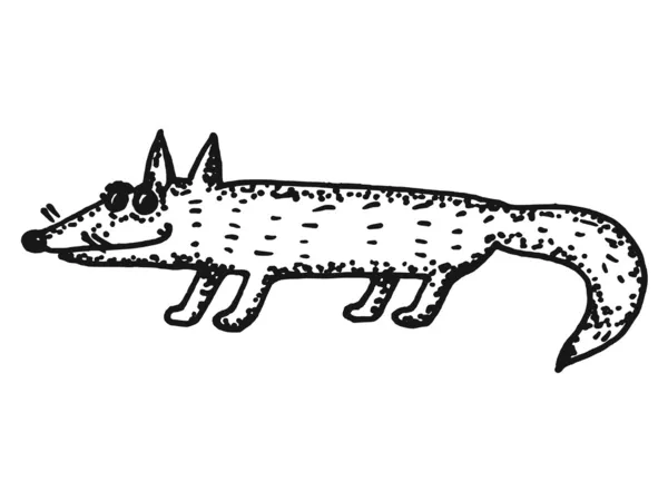 狐狸的素描插图 — 图库矢量图片