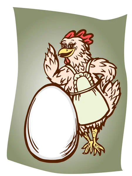 Csirke és a tojás — Stock Vector