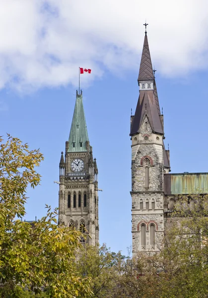 Centre and West Block Towers — Stock Photo, Image