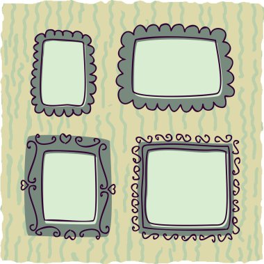 çocuk için Scrapbooking vintage çerçeveler