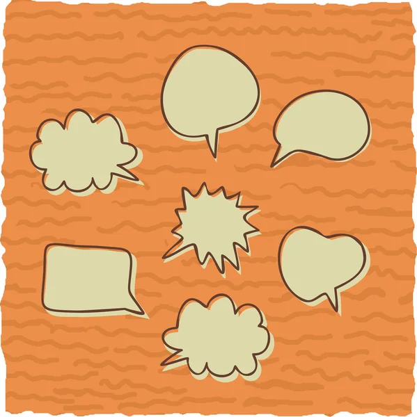 Cute vintage speech bubbles — Stock Vector