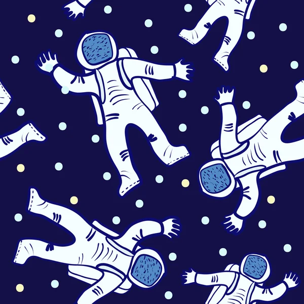 Astronaut seamless pattern
