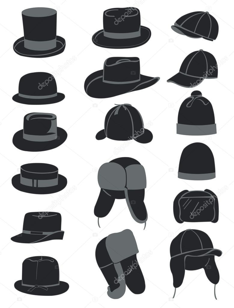 Men's hats — Stock Vector © sibiryanka 13654179