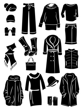 Kış giyim silhouettes