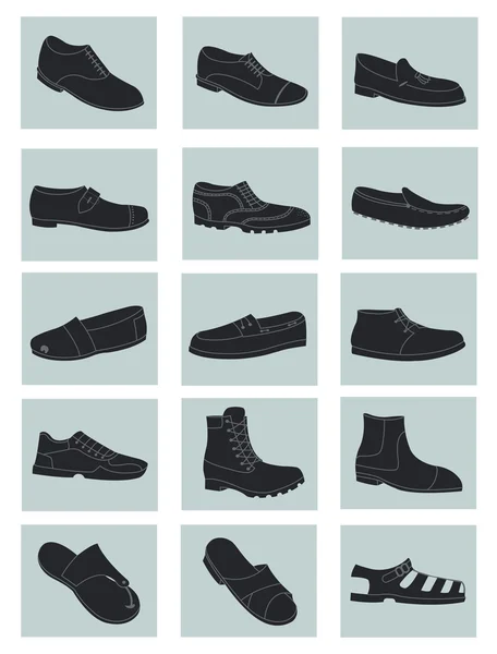 Sapatos masculinos — Vetor de Stock