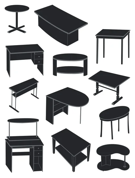 Un ensemble de tables — Image vectorielle