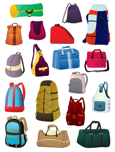 Mochilas e sacos — Vetor de Stock