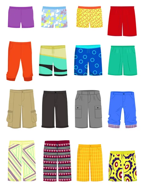 Pantalones cortos masculinos — Vector de stock