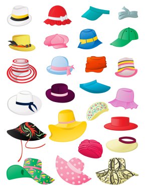 Summer hats clipart