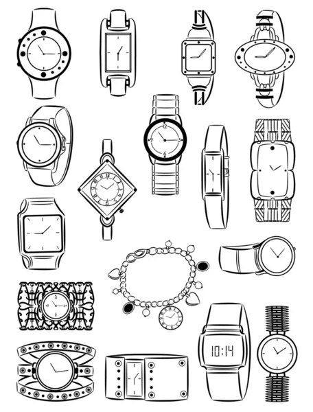 Women's watches — Stock Vector