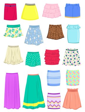Summer skirts clipart