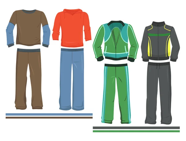 Roupa de desporto masculina —  Vetores de Stock