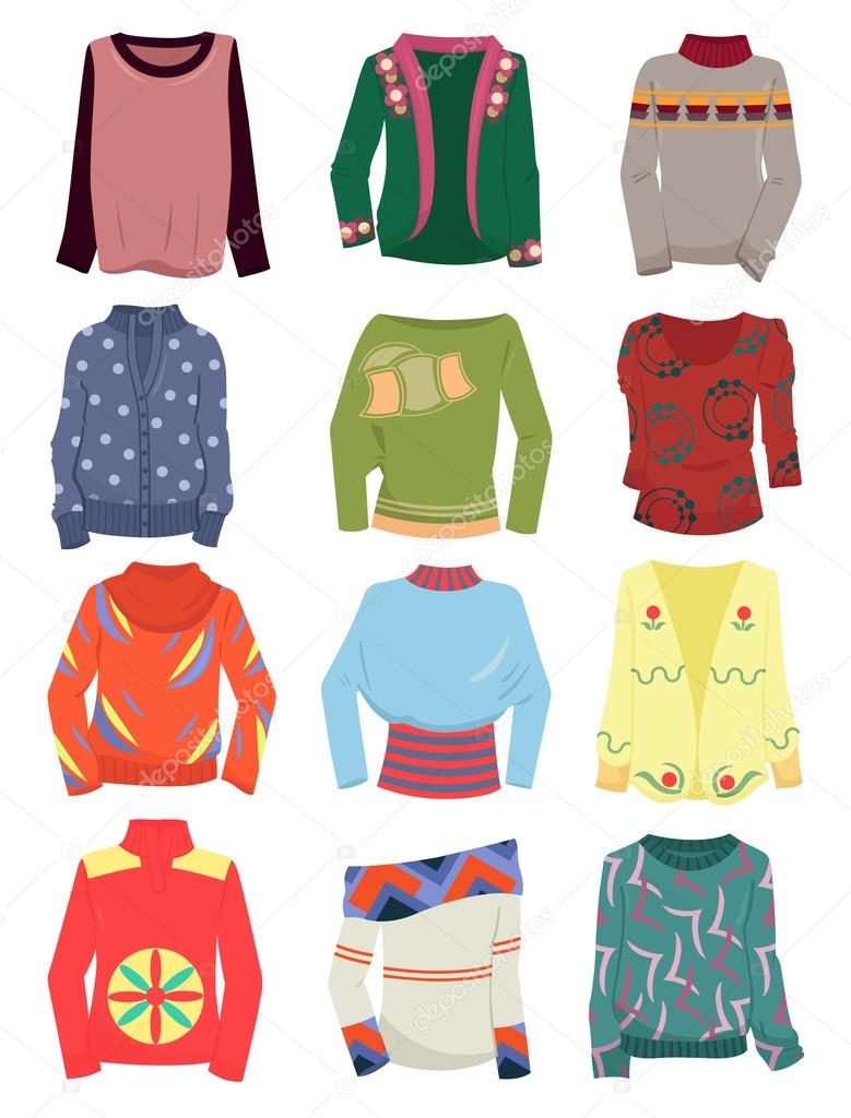A set of women's sweaters