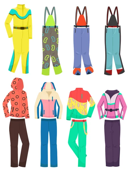 Women's ski clothing — Stock Vector