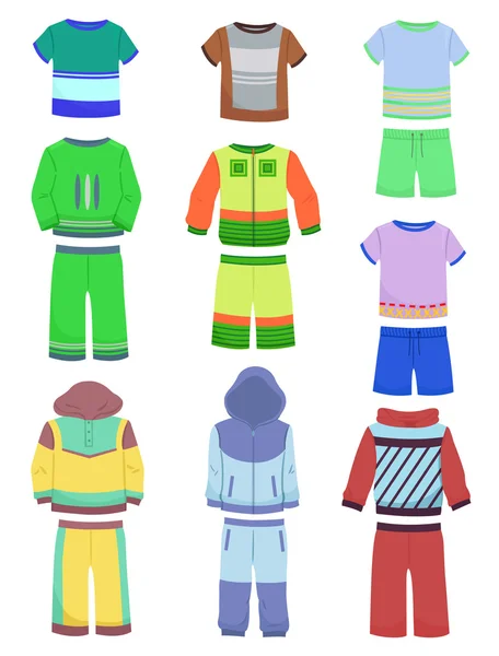Спортивная одежда для мальчиков — стоковый вектор