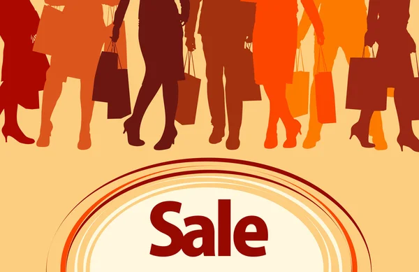 Shopping vente affiche — Image vectorielle