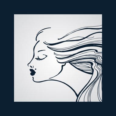 güzel genç kız. vektör çizim