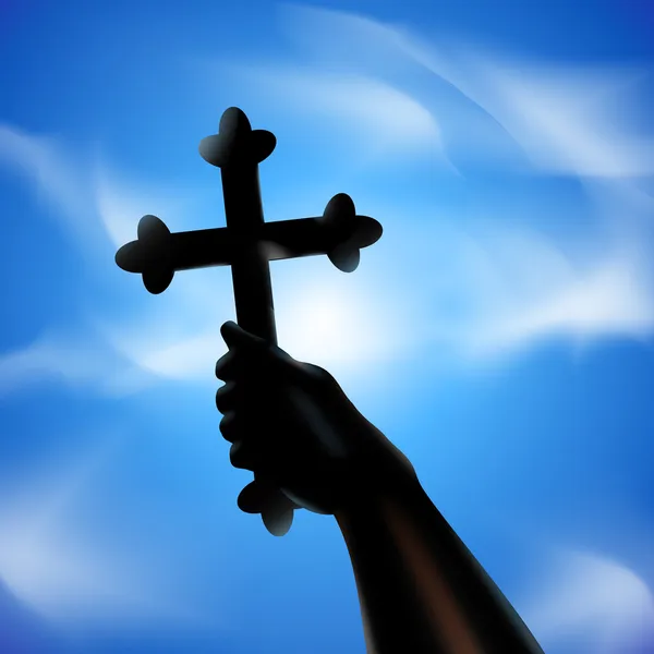 Хрест у руці. Векторні ілюстрації — стоковий вектор