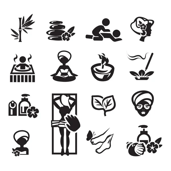 Spa Icons set — Stok Vektör