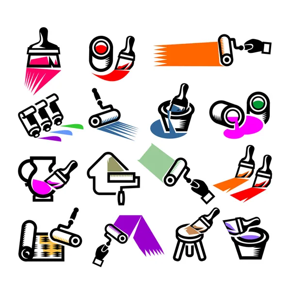 Iconos de reparación. Ilustración vectorial — Vector de stock
