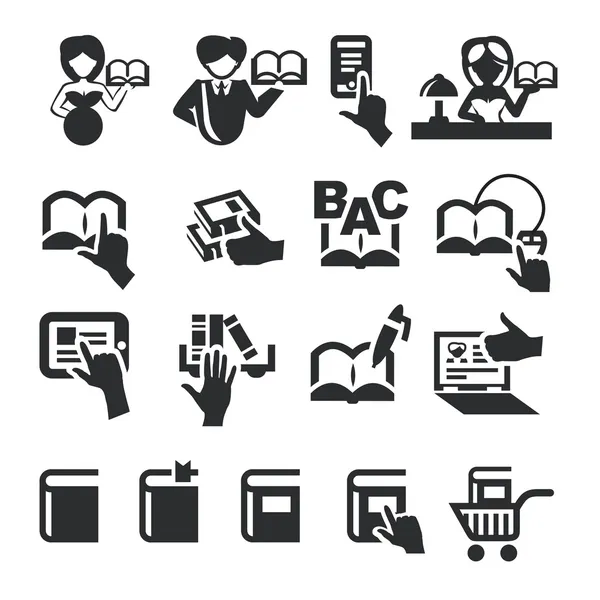 Libro Iconos — Vector de stock