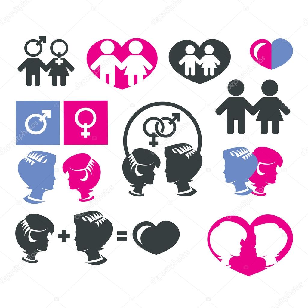 Men and women sign icons ⬇ Vector Image by © sergeypykhonin | Vector ...