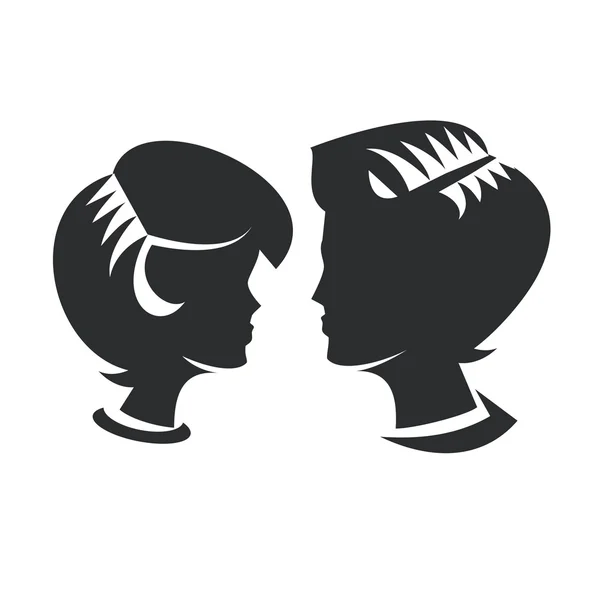 Hombre y mujer — Vector de stock