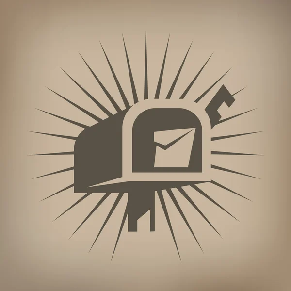 Значок почтового ящика — стоковый вектор