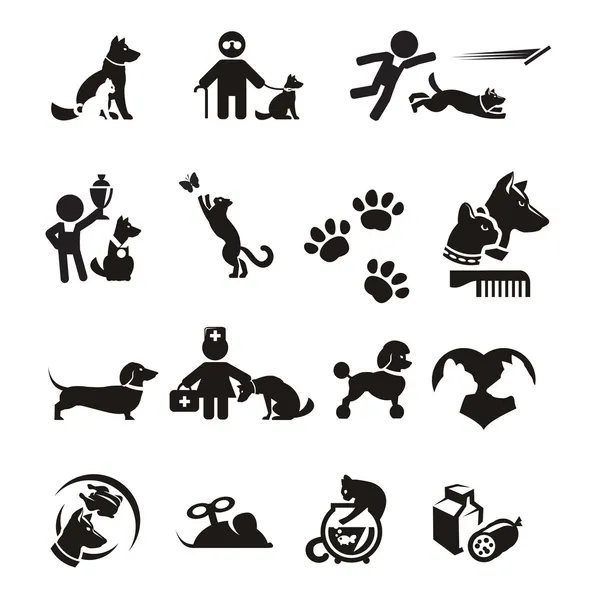 köpek ve kedi Icons set