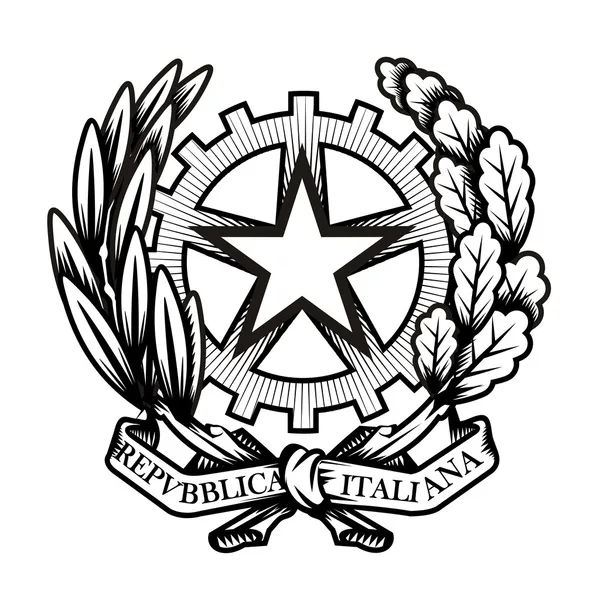 イタリアの紋章。ベクトルの形式 — ストックベクタ