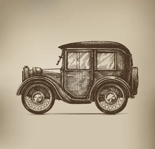 Coche Vintage — Vector de stock