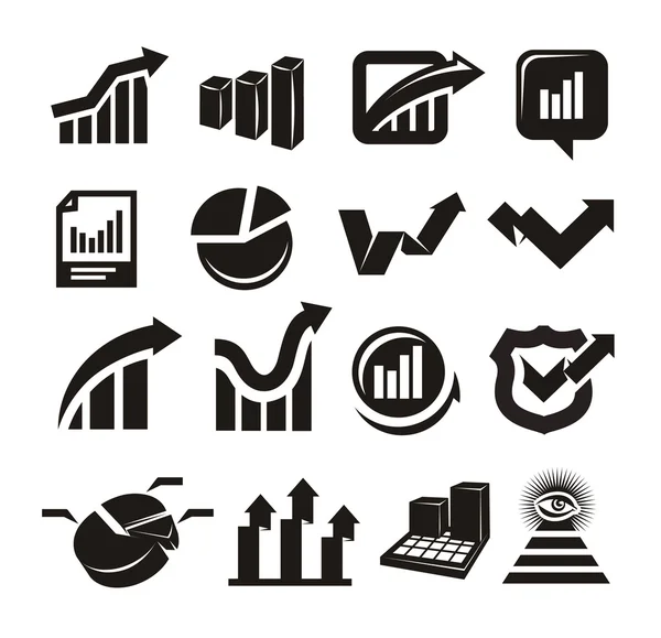 Vector charts icons set — Stock Vector