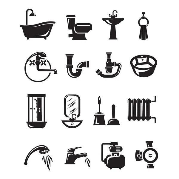 Plumbing icons. Vector format — Stock Illustration Plumbing icons. Vector format Royalty Free Stock Illustrations