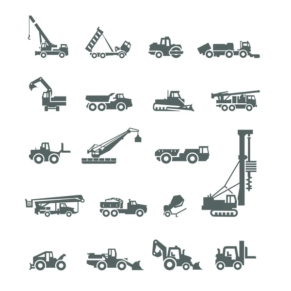 Maquinaria de construcción. Formato vectorial — Archivo Imágenes Vectoriales