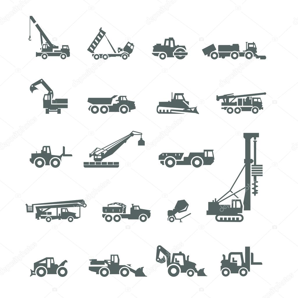 Construction machinery. Vector format