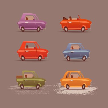 arabalar. Vektör formatında