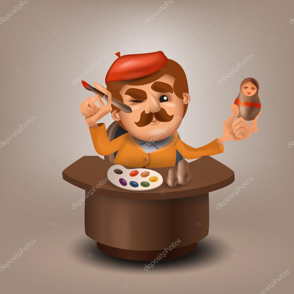 Painter artist cartoon Vector Art Stock Images | Depositphotos Painter artist cartoon Vector Art Stock Images | Depositphotos