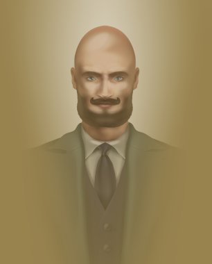 bir adam portresi. Vektör formatında